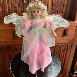 Pink Fairy Doll with Blonde Hair